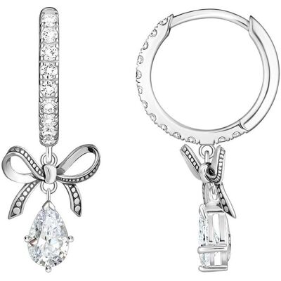 Thomas Sabo, Ohrringe, Creolen mit Schleifen-Anhänger, (925er Silber, Rhodiniert) Thomas Sabo, Ohrringe, Creolen mit Schleifen-Anhänger, (925er Silber, Rhodiniert)