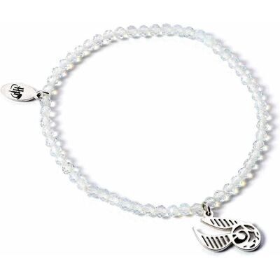 Carat, Armschmuck, HARRY POTTER - Vif d'Or - Charme en Argent & Bracelet Perles, (10 cm, Kristall, Silber) Carat, Armschmuck, HARRY POTTER - Vif d'Or - Charme en Argent & Bracelet Perles, (10 cm, Kristall, Silber)