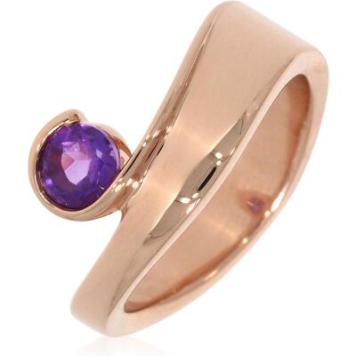 Xen, Ring, Ring mit 5 mm Amethyst ca. 0,50 ct. rosèvergoldet, (58) Xen, Ring, Ring mit 5 mm Amethyst ca. 0,50 ct. rosèvergoldet, (58)