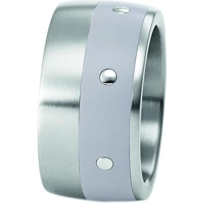 Xen, Ring, Bandring mit Keramik grau 12 mm, (64) Xen, Ring, Bandring mit Keramik grau 12 mm, (64)