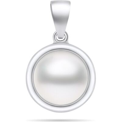Brilio, Kettenanhänger, Silver - Minimalist silver pendant with genuine pearl PT89W, (Silber) Brilio, Kettenanhänger, Silver - Minimalist silver pendant with genuine pearl PT89W, (Silber)