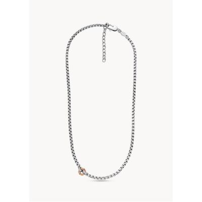 Fossil Halsschmuck, - Men's bicolor necklace Sawyer JOF00946998, (Edelstahl, 50 cm) Fossil Halsschmuck, - Men's bicolor necklace Sawyer JOF00946998, (Edelstahl, 50 cm)