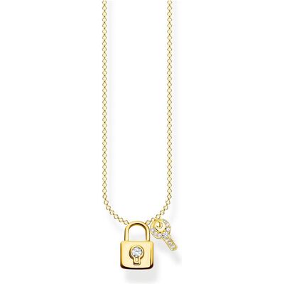 Thomas Sabo, Halsschmuck, the Key to Happiness Halskette, (750 Gelbgold Vergoldung, 925 Sterlingsilber, 45 cm) Thomas Sabo, Halsschmuck, the Key to Happiness Halskette, (750 Gelbgold Vergoldung, 925 Sterlingsilber, 45 cm)