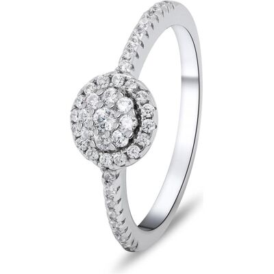 Brilio, Ring, Silver - Beautiful silver ring with zircons RI029W - Circuit: 52 mm, (52, 925 Silber) Brilio, Ring, Silver - Beautiful silver ring with zircons RI029W - Circuit: 52 mm, (52, 925 Silber)