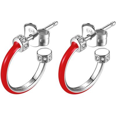 Rosato, Ohrringe, Silver round earrings with zircons Storie RZO004 (L), (Silber) Rosato, Ohrringe, Silver round earrings with zircons Storie RZO004 (L), (Silber)