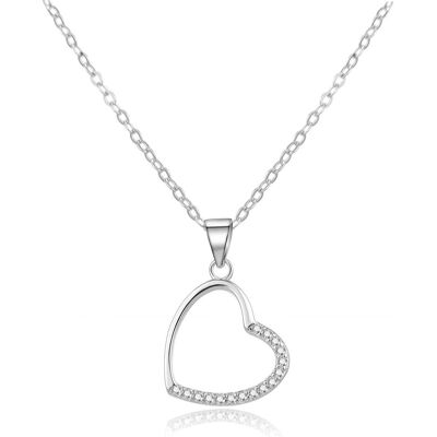 Beneto, Halsschmuck, Gentle silver necklace with heart AGS977 / 47 (L), (Silber, 47 cm) Beneto, Halsschmuck, Gentle silver necklace with heart AGS977 / 47 (L), (Silber, 47 cm)