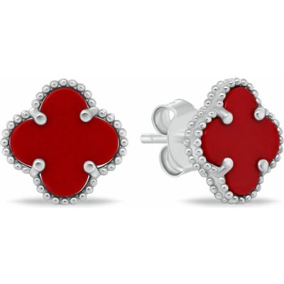 Brilio, Ohrringe, Silver - Beautiful silver earrings Four-leaf clover EA1157WR, (Silber) Brilio, Ohrringe, Silver - Beautiful silver earrings Four-leaf clover EA1157WR, (Silber)