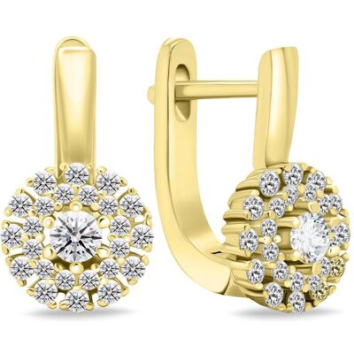 Brilio, Ohrringe, Silver - Decent gold-plated earrings with zircons EA674Y Brilio, Ohrringe, Silver - Decent gold-plated earrings with zircons EA674Y
