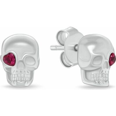 Brilio, Ohrringe, Stilvolle Silberohrringe mit kubischem Zirkonia-Totenkopf EA1228W, (Silber) Brilio, Ohrringe, Stilvolle Silberohrringe mit kubischem Zirkonia-Totenkopf EA1228W, (Silber)