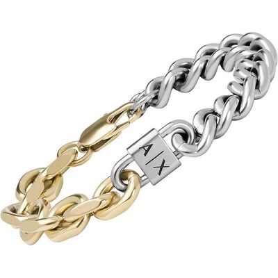 Armani Exchange Armschmuck, Timeless menÂ's bicolor bracelet AXG0115710, (19 cm, Edelstahl) Armani Exchange Armschmuck, Timeless menÂ's bicolor bracelet AXG0115710, (19 cm, Edelstahl)