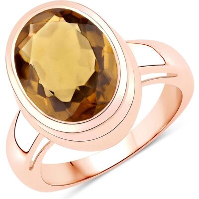 Xen, Ring, Ring mit champagner Quarz 925 Sterlingsilber rosèvergoldet, (54) Xen, Ring, Ring mit champagner Quarz 925 Sterlingsilber rosèvergoldet, (54)