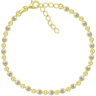 Brilio, Armschmuck, Silver - Beautiful gold-plated bracelet with zircons BRC110Y, (Zirkone) Brilio, Armschmuck, Silver - Beautiful gold-plated bracelet with zircons BRC110Y, (Zirkone)