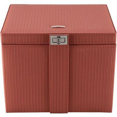 Windrose, Uhrenbox + Schmuckaufbewahrung, 803955.03 - Schmuckkoffer XL mit Reiseetui Corbello terrakotta, Braun Windrose, Uhrenbox + Schmuckaufbewahrung, 803955.03 - Schmuckkoffer XL mit Reiseetui Corbello terrakotta, Braun