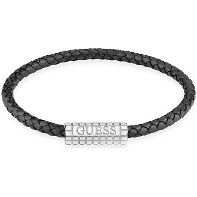 Guess Armschmuck, ack leather bracelet Acapulco JUMB02141JWSTBK - Length: 19.5 cm, (20 cm, Edelstahl, Leder) Guess Armschmuck, ack leather bracelet Acapulco JUMB02141JWSTBK - Length: 19.5 cm, (20 cm, Edelstahl, Leder)