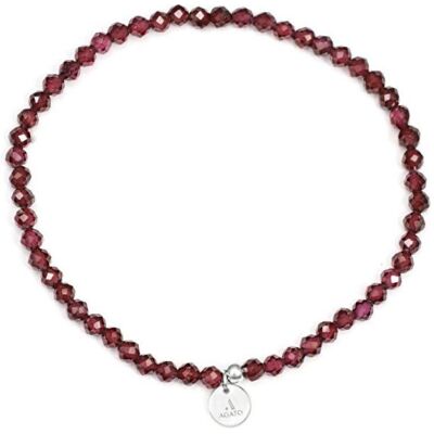Agato, Armschmuck, - Matching garnet bead bracelet POL-B11/17G, (Granat) Agato, Armschmuck, - Matching garnet bead bracelet POL-B11/17G, (Granat)