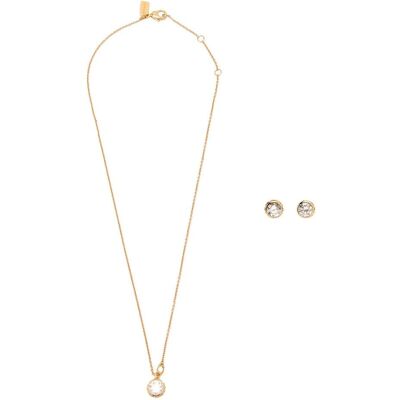 Coach, Schmuck Set, - Elegant set of gold plated ladies jewelry (necklace. earrings) 37530390GLD110, Gold Coach, Schmuck Set, - Elegant set of gold plated ladies jewelry (necklace. earrings) 37530390GLD110, Gold