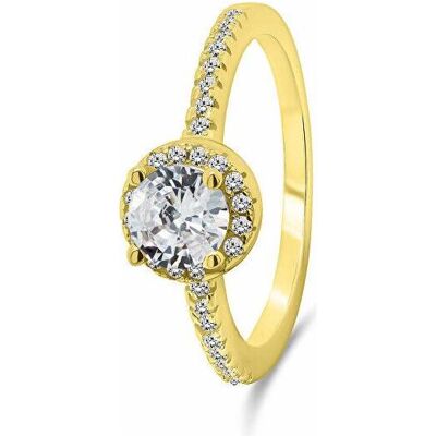 Brilio, Ring, Silver - Charming gold-plated ring with zircons RI054Y - Circuit: 56 mm, (56) Brilio, Ring, Silver - Charming gold-plated ring with zircons RI054Y - Circuit: 56 mm, (56)
