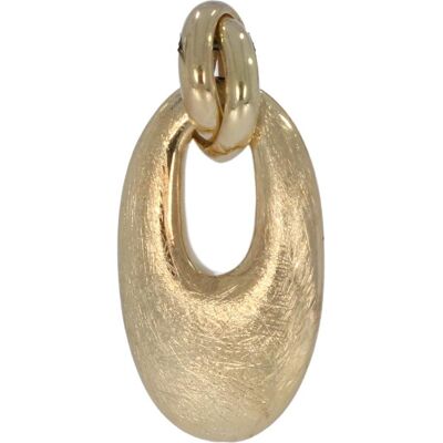 Xen, Kettenanhänger, Anhänger oval eismattiert vergoldet, (925 Sterling Silber) Xen, Kettenanhänger, Anhänger oval eismattiert vergoldet, (925 Sterling Silber)