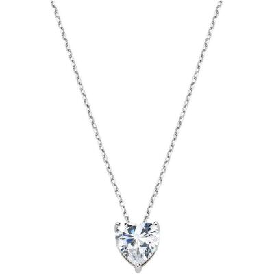 Amen, Halsschmuck, Heart Solitaire Halskette, (Silber 925, 45 cm) Amen, Halsschmuck, Heart Solitaire Halskette, (Silber 925, 45 cm)