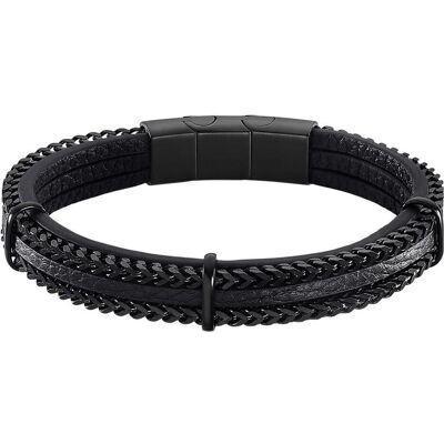 Lotus Armschmuck, Style - Stylish menÂ's leather bracelet Men Basic LS2206-2 / 1 (M), (22 cm, Edelstahl, Leder) Lotus Armschmuck, Style - Stylish menÂ's leather bracelet Men Basic LS2206-2 / 1 (M), (22 cm, Edelstahl, Leder)