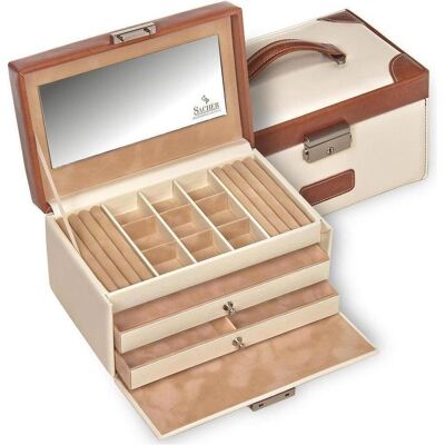 Sacher, Uhrenbox + Schmuckaufbewahrung, 25.502.507343 - Schmuckkasten Elly travel cream, Beige Sacher, Uhrenbox + Schmuckaufbewahrung, 25.502.507343 - Schmuckkasten Elly travel cream, Beige