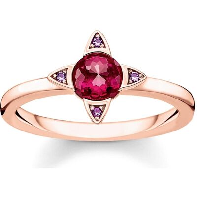Thomas Sabo, Ring, Ring Farbige Steine rosé, (50, 925 Silber) Thomas Sabo, Ring, Ring Farbige Steine rosé, (50, 925 Silber)