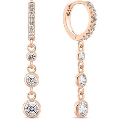 Brilio, Ohrringe, Silver - Sparkling bronze earrings with clear zircons EA869R Brilio, Ohrringe, Silver - Sparkling bronze earrings with clear zircons EA869R