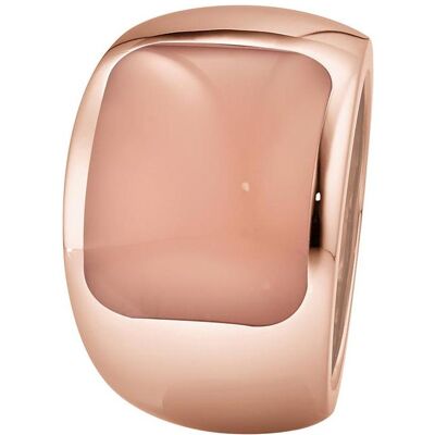 Xen, Ring, Ring mit 15x12 mm grossen Chalzedon rosé-vergoldet, (54) Xen, Ring, Ring mit 15x12 mm grossen Chalzedon rosé-vergoldet, (54)