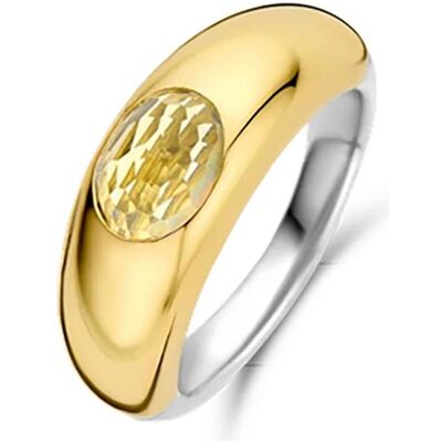 Ti Sento Milano, Ring, Ring mit Crystal gelb bicolor vergoldet 12173TY, (56) Ti Sento Milano, Ring, Ring mit Crystal gelb bicolor vergoldet 12173TY, (56)