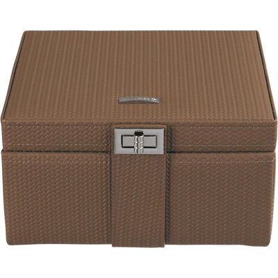 Windrose, Uhrenbox + Schmuckaufbewahrung, 803948.02 - Schmuckkoffer M mit Einsatz Corbello mocca, Braun Windrose, Uhrenbox + Schmuckaufbewahrung, 803948.02 - Schmuckkoffer M mit Einsatz Corbello mocca, Braun