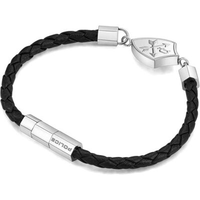 Police, Armschmuck, ÄOEerný kožený náramek pro muže Urban Rebel PEAGB0001602, (19 cm, Edelstahl) Police, Armschmuck, ÄOEerný kožený náramek pro muže Urban Rebel PEAGB0001602, (19 cm, Edelstahl)