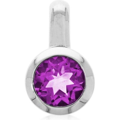 Xen, Kettenanhänger, Anhänger mit 7 mm Amethyst ca. 1,25 ct., (925 Sterling Silber) Xen, Kettenanhänger, Anhänger mit 7 mm Amethyst ca. 1,25 ct., (925 Sterling Silber)