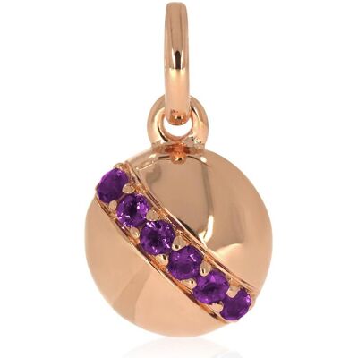 Xen, Kettenanhänger, Anhänger mit 6 Amethyste ca. 0,24 ct. rosèvergoldet, (925 Sterling Silber) Xen, Kettenanhänger, Anhänger mit 6 Amethyste ca. 0,24 ct. rosèvergoldet, (925 Sterling Silber)