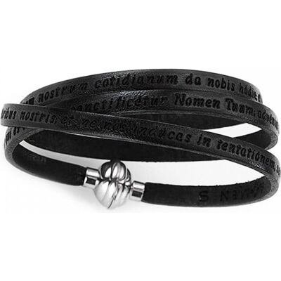 Amen, Armschmuck, Our Father Prayer Latin Armband, (Edelstahl, Leder) Amen, Armschmuck, Our Father Prayer Latin Armband, (Edelstahl, Leder)
