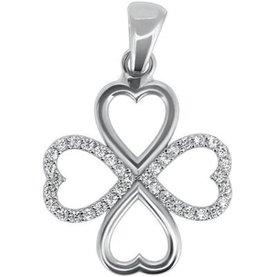 Brilio, Kettenanhänger, Silver - Silver four-leaf clover for good luck PENT092, (Silber) Brilio, Kettenanhänger, Silver - Silver four-leaf clover for good luck PENT092, (Silber)