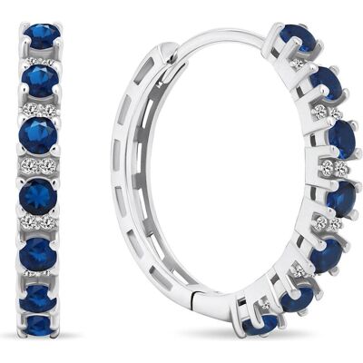 Brilio, Ohrringe, Silver - Sparkling round earrings with zircons EA472WB, (Silber) Brilio, Ohrringe, Silver - Sparkling round earrings with zircons EA472WB, (Silber)