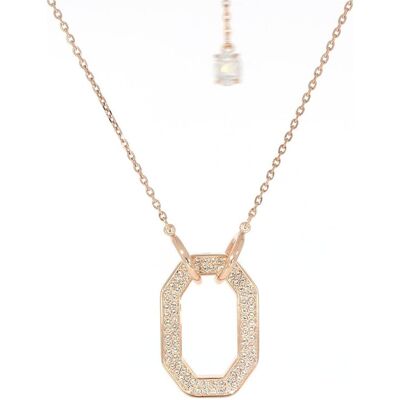 Swarovski, Halsschmuck, Dextera Achteckform Weiss Roségold, (Swarovski Metall) Swarovski, Halsschmuck, Dextera Achteckform Weiss Roségold, (Swarovski Metall)