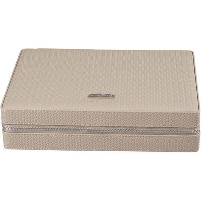 Windrose, Uhrenbox + Schmuckaufbewahrung, 803949.07 - Reissverschluss Schmuckbox Corbello taupe, Grau Windrose, Uhrenbox + Schmuckaufbewahrung, 803949.07 - Reissverschluss Schmuckbox Corbello taupe, Grau