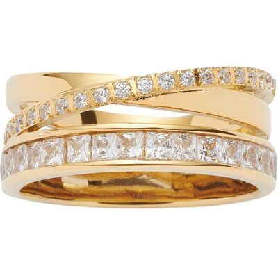 Leonardo, Ring, Jewels Ring 18 gold Sarah, Fingerring, Schmuck, Grösse 18, Edelstahl, Zirkonia, 025442, (18) Leonardo, Ring, Jewels Ring 18 gold Sarah, Fingerring, Schmuck, Grösse 18, Edelstahl, Zirkonia, 025442, (18)