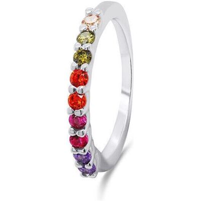 Brilio, Ring, Silver - Decent silver ring with colored zircons RI063W - Circuit: 52 mm, (52) Brilio, Ring, Silver - Decent silver ring with colored zircons RI063W - Circuit: 52 mm, (52)