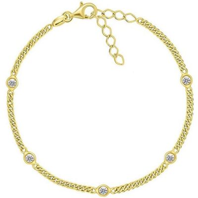 Brilio, Armschmuck, Silver - Decent gold plated bracelet with zircons BRC109Y Brilio, Armschmuck, Silver - Decent gold plated bracelet with zircons BRC109Y