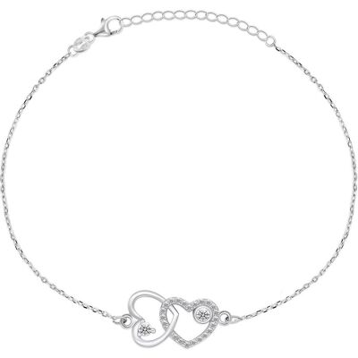 Brilio, Armschmuck, Silver - Romantic silver bracelet with zircons BRC32W, (Silber) Brilio, Armschmuck, Silver - Romantic silver bracelet with zircons BRC32W, (Silber)