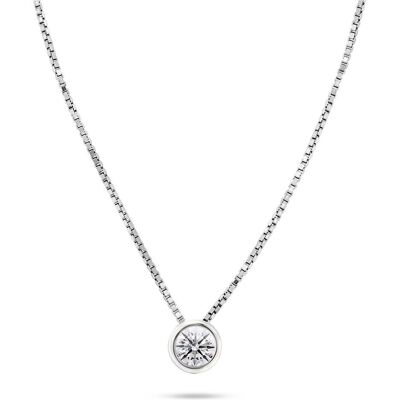 Brilio, Halsschmuck, Silver - Timeless silver necklace with zircon NCL75W, (Silber) Brilio, Halsschmuck, Silver - Timeless silver necklace with zircon NCL75W, (Silber)
