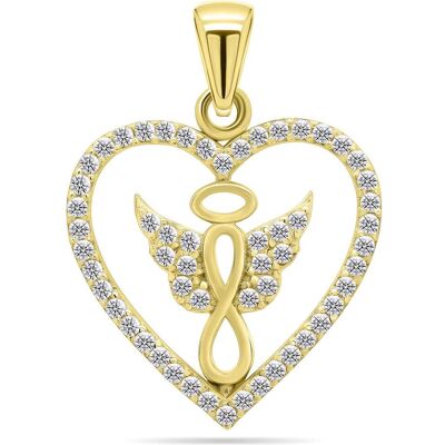 Brilio, Kettenanhänger, Silver - Playful gold-plated pendant with PT20Y zircons, (Silber) Brilio, Kettenanhänger, Silver - Playful gold-plated pendant with PT20Y zircons, (Silber)