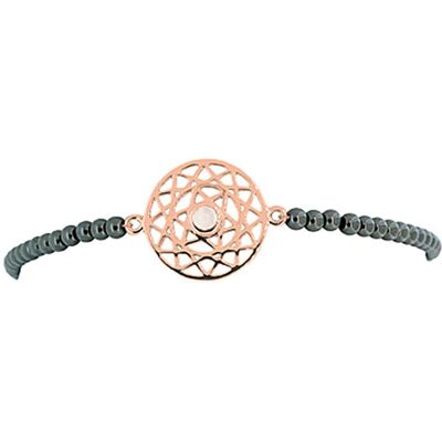 Viva Diva, Armschmuck, Herz-Chakra Armband mit Hämatit rosévergoldet 16-18 cm, (18 cm, 925 Sterling Silber) Viva Diva, Armschmuck, Herz-Chakra Armband mit Hämatit rosévergoldet 16-18 cm, (18 cm, 925 Sterling Silber)