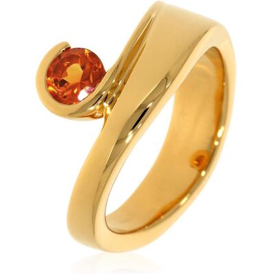 Xen, Ring, Ring mit 5 mm Madeira Citrin ca. 0,50 ct. gelbvergoldet, (58) Xen, Ring, Ring mit 5 mm Madeira Citrin ca. 0,50 ct. gelbvergoldet, (58)