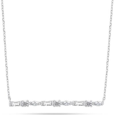 Brilio, Halsschmuck, Silver - Charming silver necklace with cubic zirconia NCL199W, (925 Sterling Silber) Brilio, Halsschmuck, Silver - Charming silver necklace with cubic zirconia NCL199W, (925 Sterling Silber)