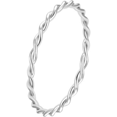Beneto, Ring, Minimalist silver twisted ring AGG315L - Circuit: 58 mm, (58, 925 Silber) Beneto, Ring, Minimalist silver twisted ring AGG315L - Circuit: 58 mm, (58, 925 Silber)
