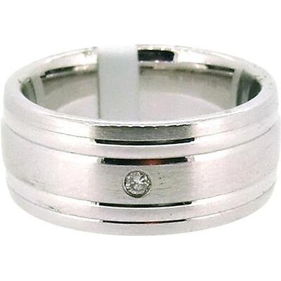 Gooix, Ring, Bandring mit Brillant mattiert/poliert, (48, 925 Silber) Gooix, Ring, Bandring mit Brillant mattiert/poliert, (48, 925 Silber)