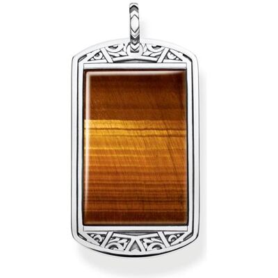 Thomas Sabo, Kettenanhänger, Anhänger Dog Tag Tigerauge, (Silber 925) Thomas Sabo, Kettenanhänger, Anhänger Dog Tag Tigerauge, (Silber 925)